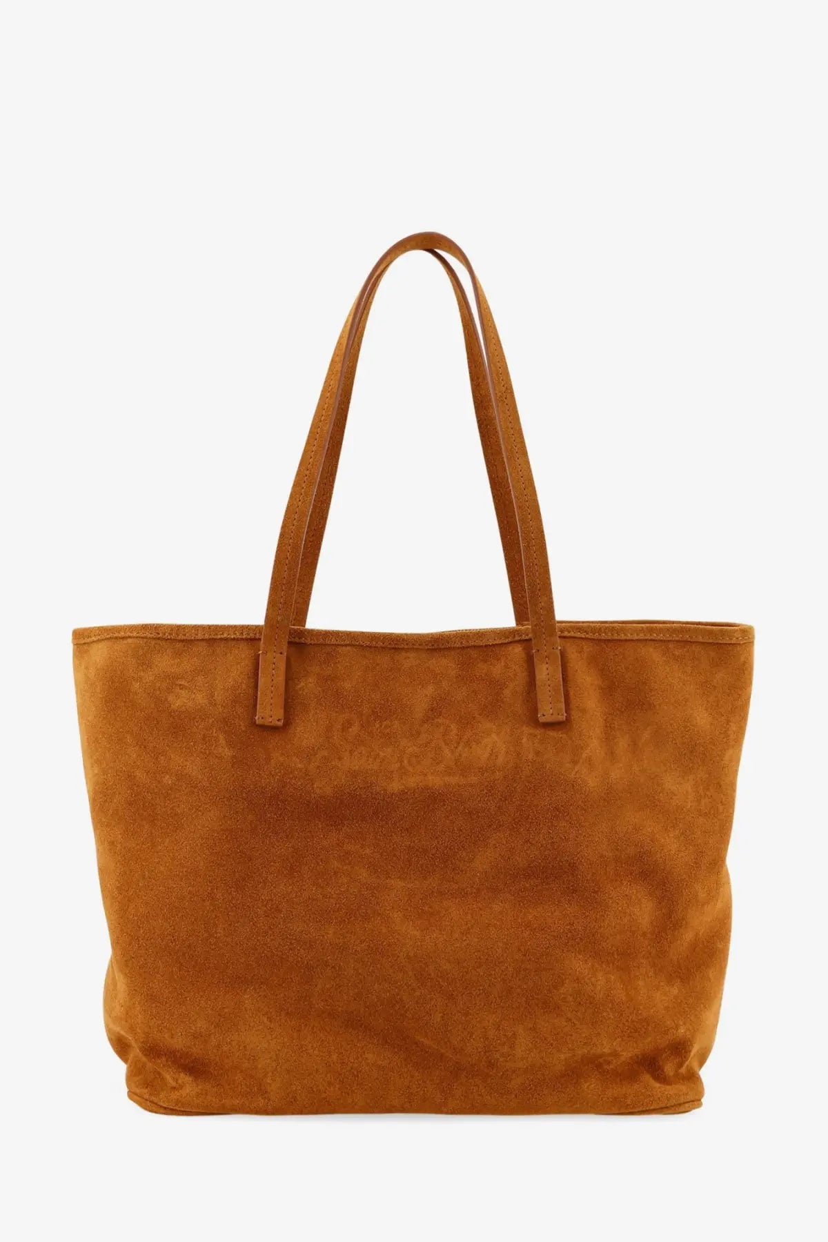 Mc2 Saint Barth women’s city suede shoulder bag beige tan suede tote bag with matching handles