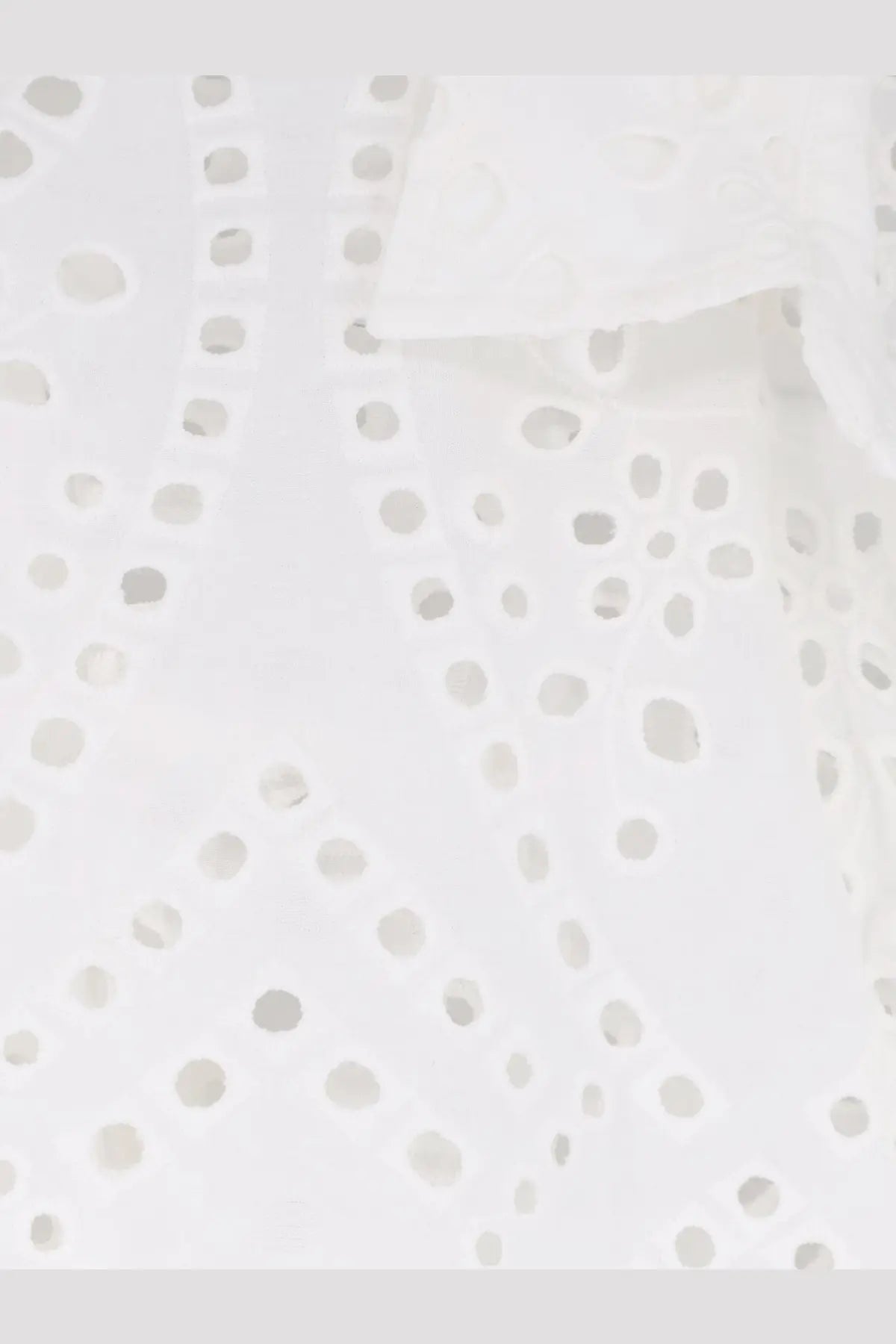 Mc2 Saint Barth women’s Cristal broderie anglaise embroidery shirt in white featuring delicate eyelet fabric perforations