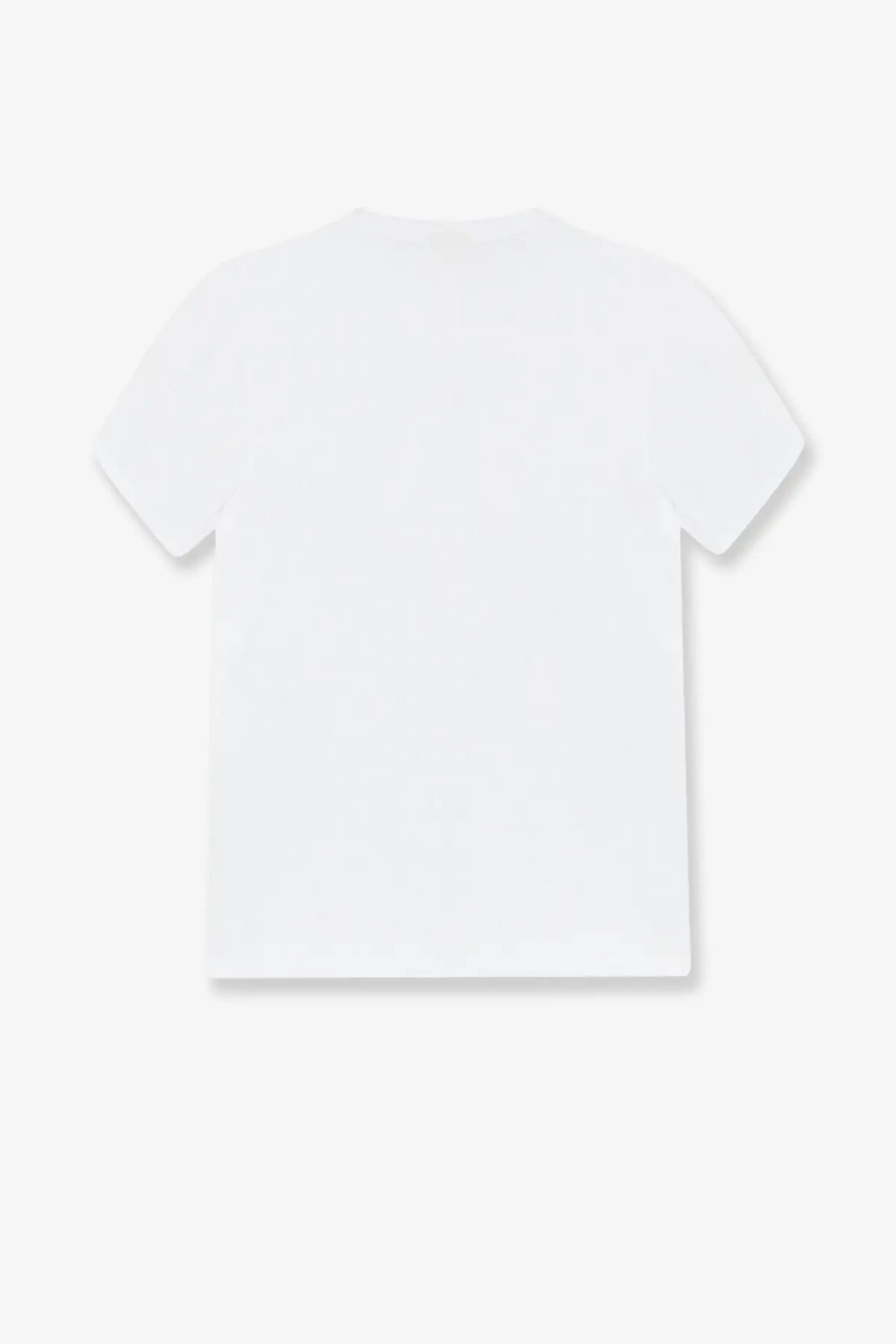 White cotton t-shirt with crew neck and short sleeves from mc2 saint barth womens emilie cotton shirt collection