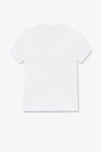 White cotton t-shirt with crew neck and short sleeves from mc2 saint barth womens emilie cotton shirt collection