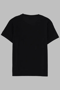 Mc2 Saint Barth women’s shirt Emilie black short-sleeved crew neck t-shirt with a simple design