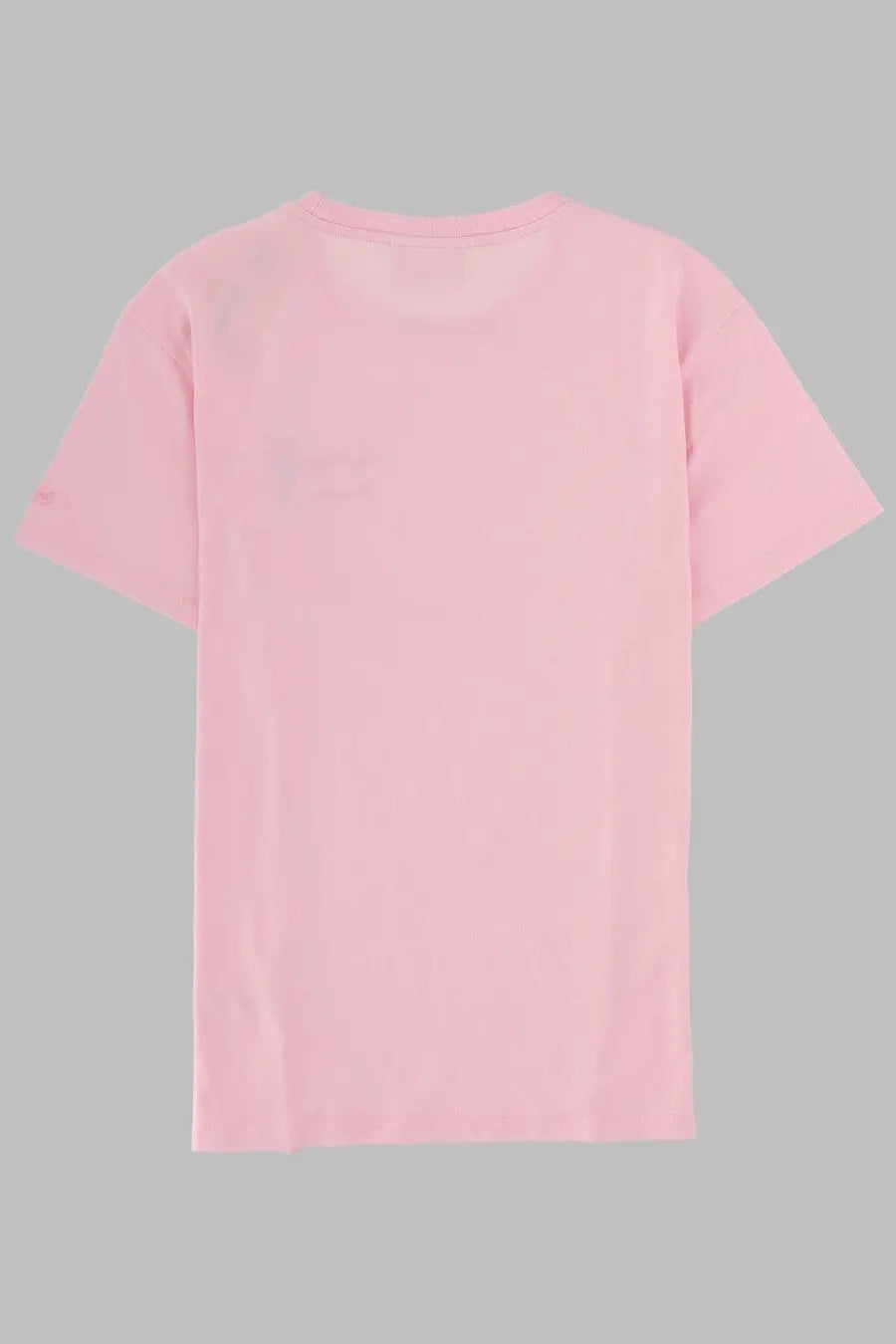 Mc2 Saint Barth women’s soft pink short-sleeved cotton t-shirt with subtle logo on left chest front