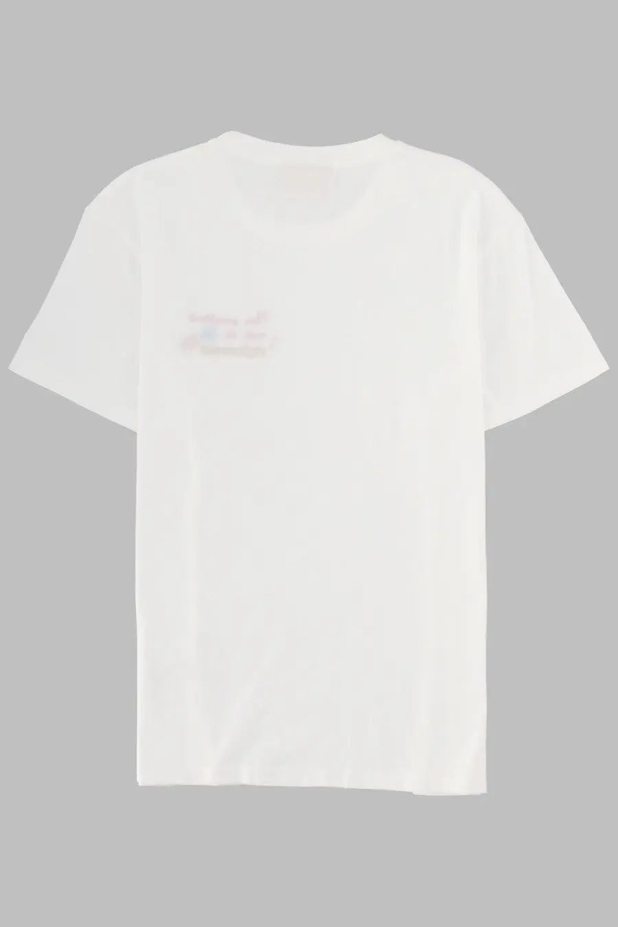 Mc2 saint barth women’s white cotton t-shirt with a subtle faded graphic on the left chest area