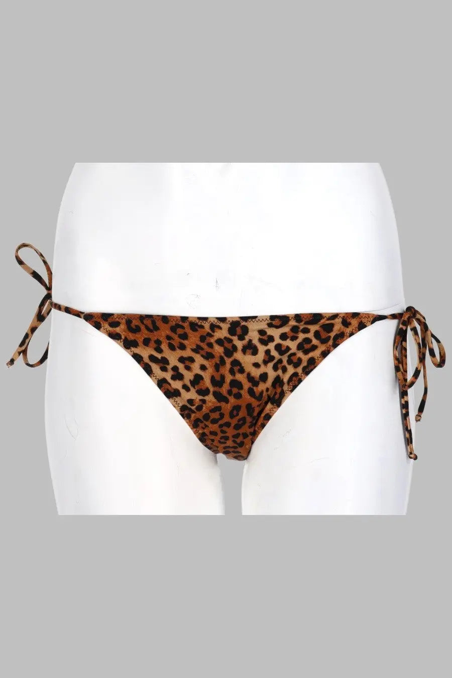 Leopard-print bikini bottom with tied side ties and lace trim from mc2 saint barth women’s slip bikini leah marielle pattern