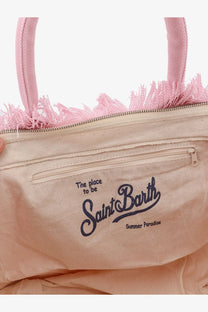 Mc2 Saint Barth Women's Vanity Canvas Shoulder Bag Blue
