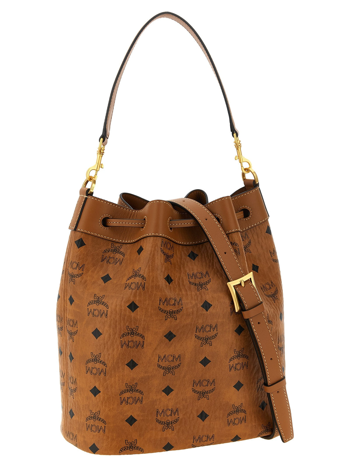 MCM Dessau Bucket Bag Brown, view 2