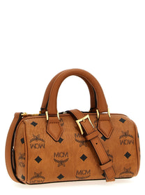MCM Ella Boston Mini Handbag Brown, view 2