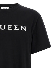 MCQUEEN - MCQUEEN - Flocked ’McQueen’ T-shirt - Men’s Tops