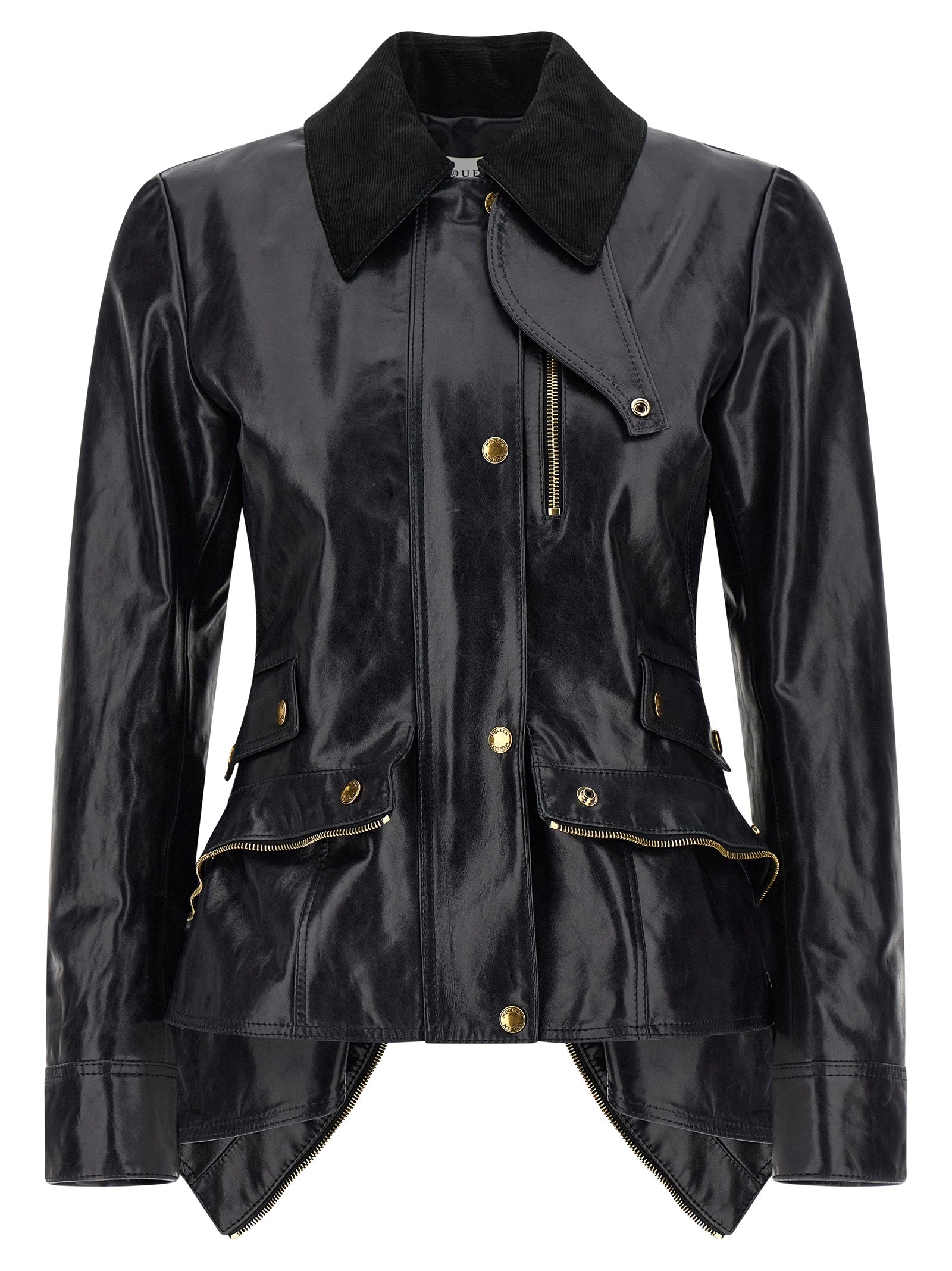 MCQUEEN - MCQUEEN - Leather jacket - Women’s Outerwear