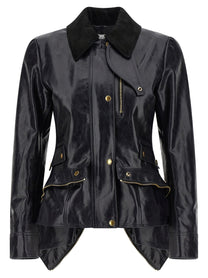 MCQUEEN - MCQUEEN - Leather jacket - Women’s Outerwear