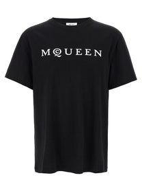 MCQUEEN - MCQUEEN - Flocked ’McQueen’ T-shirt - Men’s Tops