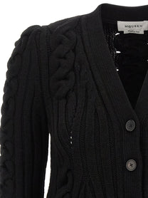 MCQUEEN - MCQUEEN - Braided wool cardigan - Women’s Knitwear