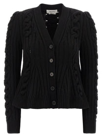 MCQUEEN - MCQUEEN - Braided wool cardigan - Women’s Knitwear