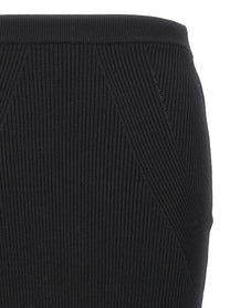 MCQUEEN - MCQUEEN - Ribbed midi skirt - Women’s Clothing