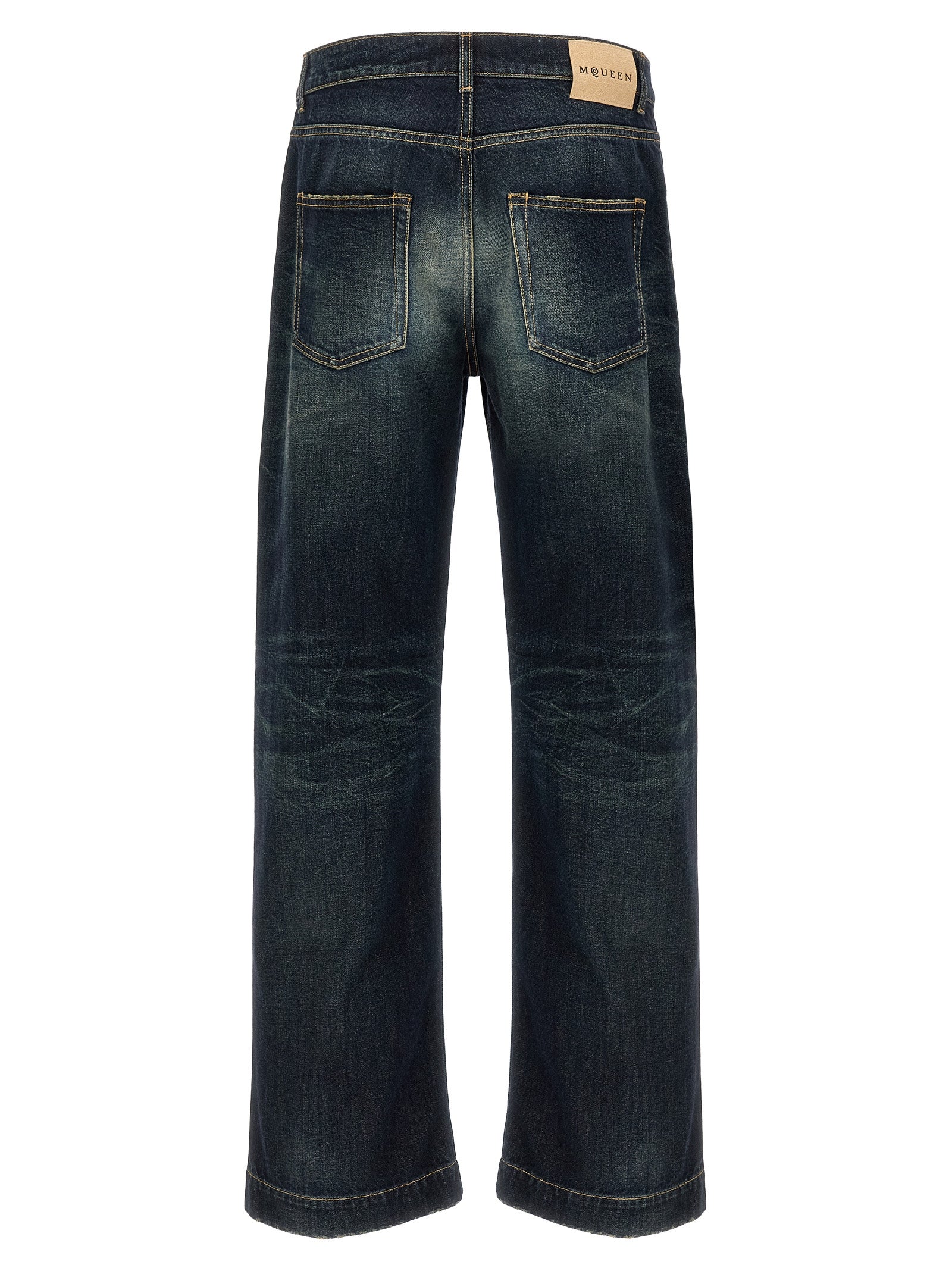 MCQUEEN - MCQUEEN - Wide leg jeans - Men’s Bottoms