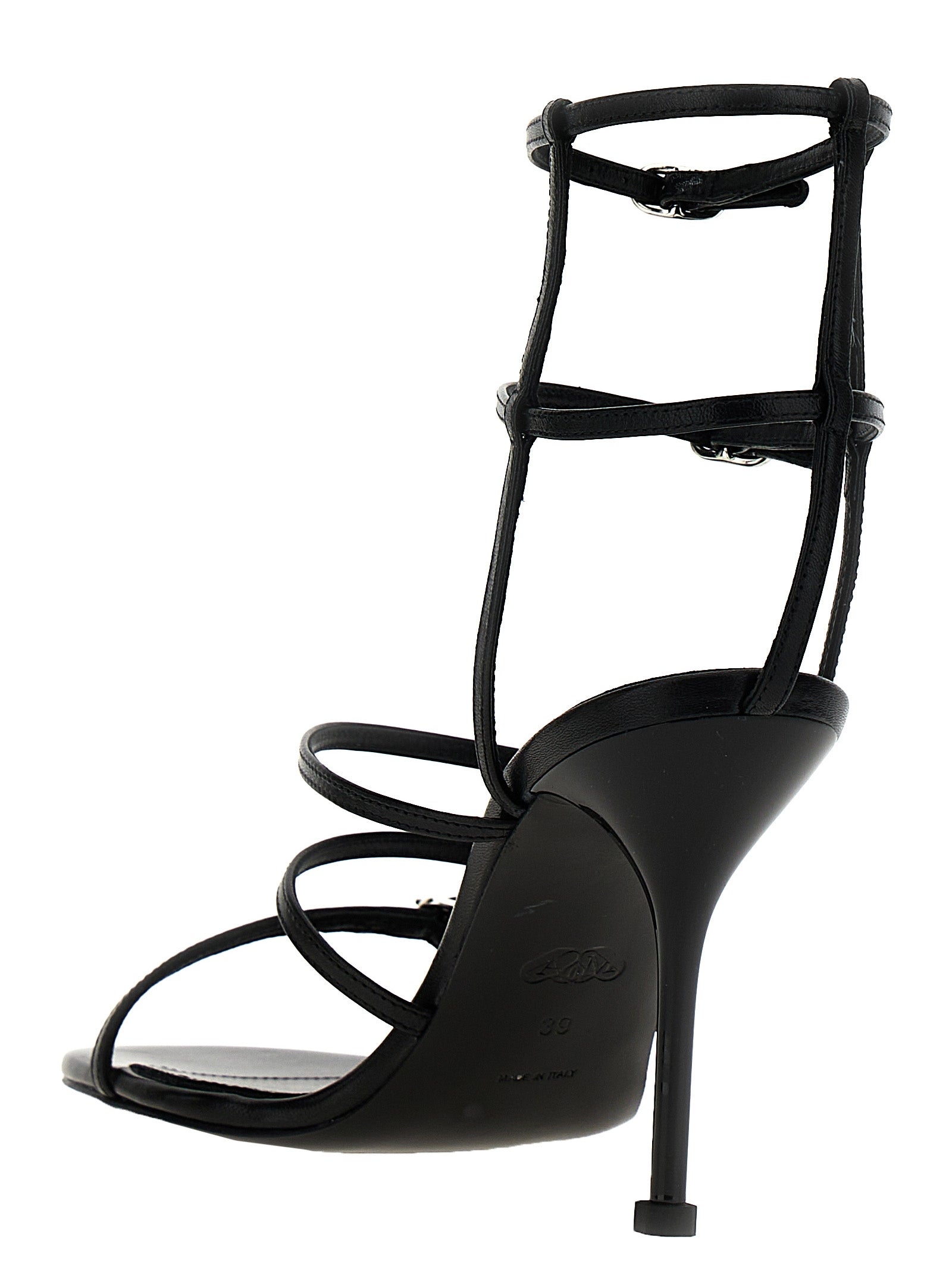 MCQUEEN - MCQUEEN - Strap leather sandals - Women’s Shoes