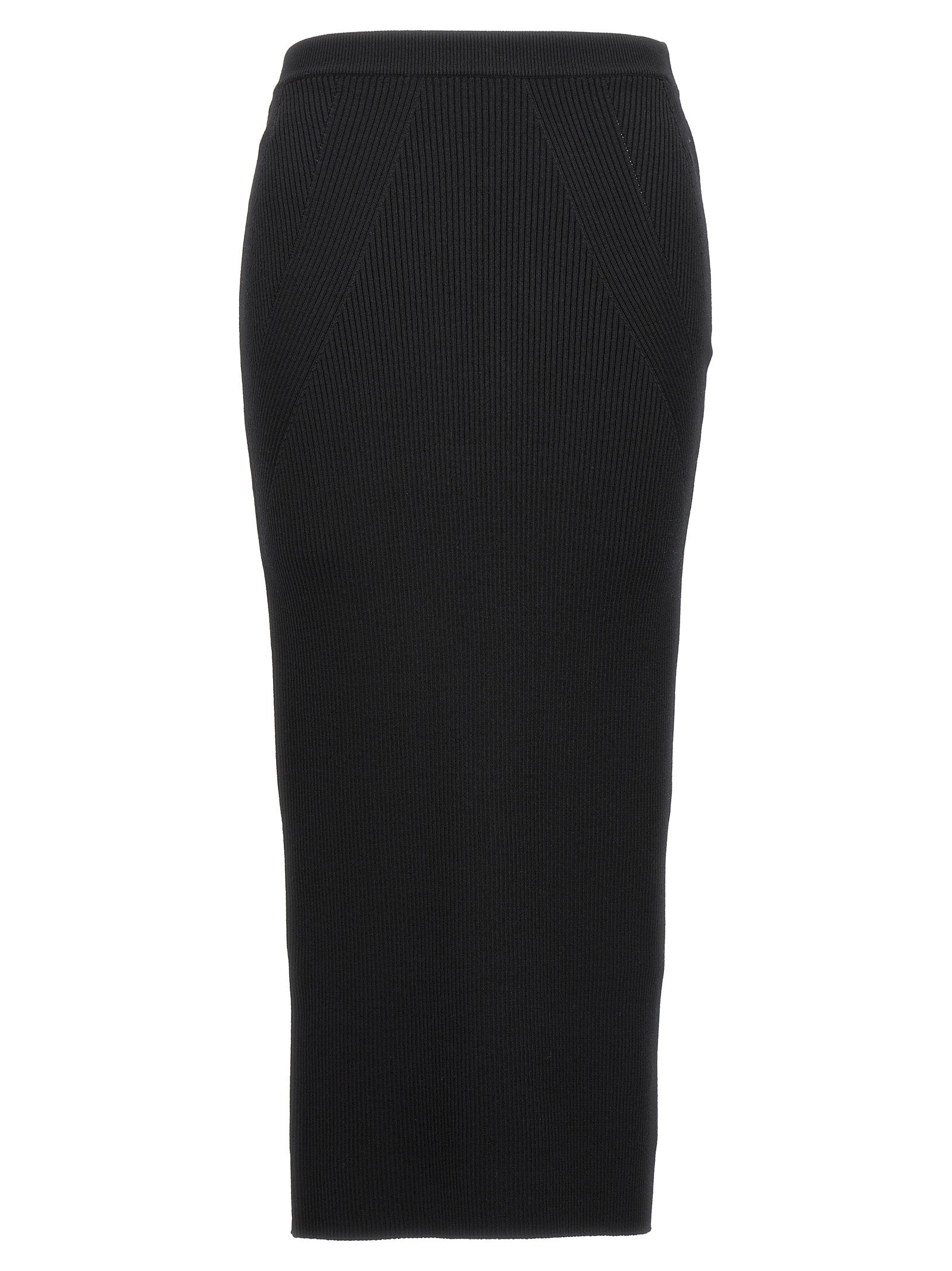 MCQUEEN - MCQUEEN - Ribbed midi skirt - Women’s Clothing