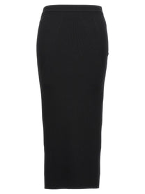 MCQUEEN - MCQUEEN - Ribbed midi skirt - Women’s Clothing