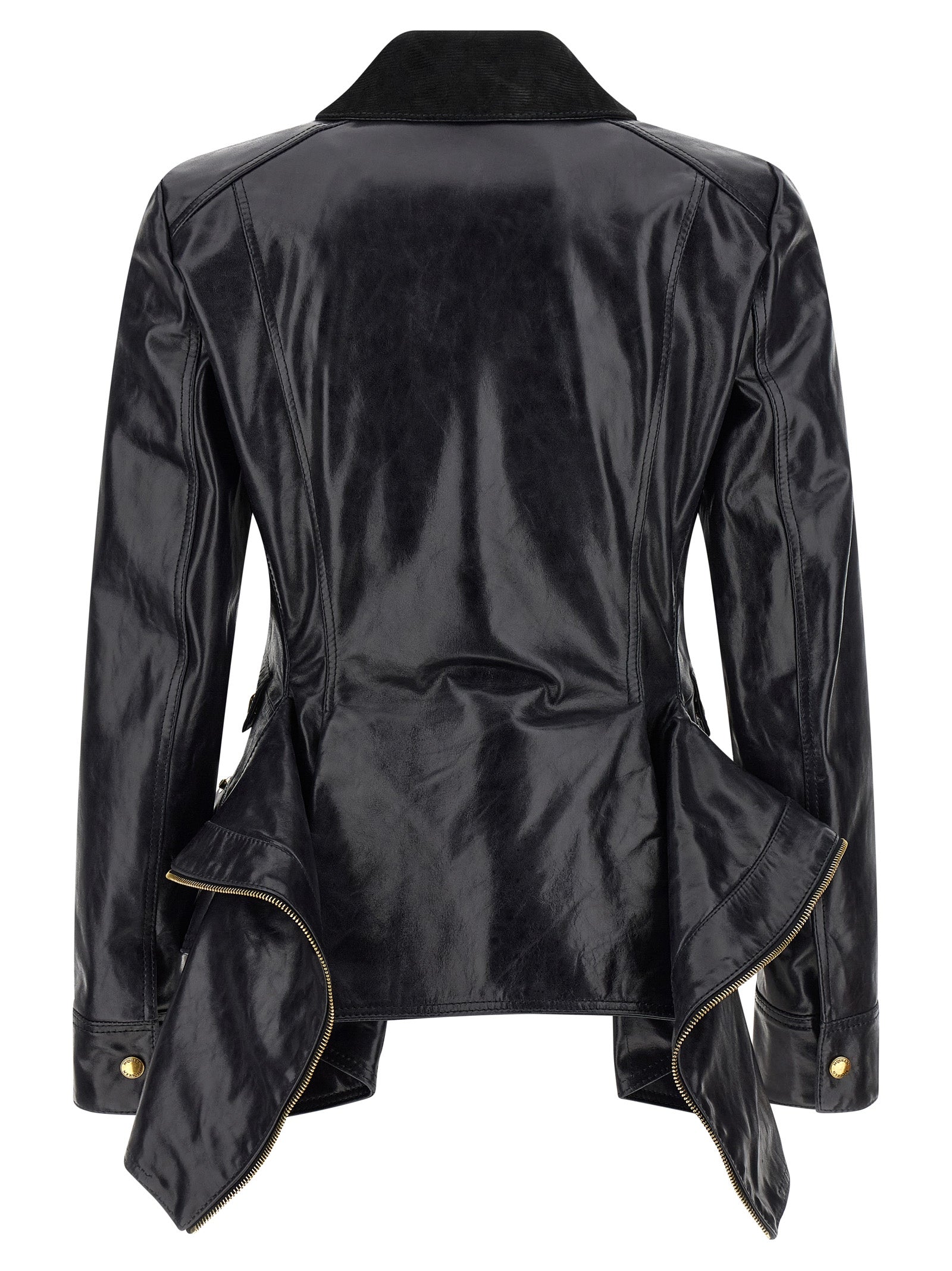 MCQUEEN - MCQUEEN - Leather jacket - Women’s Outerwear