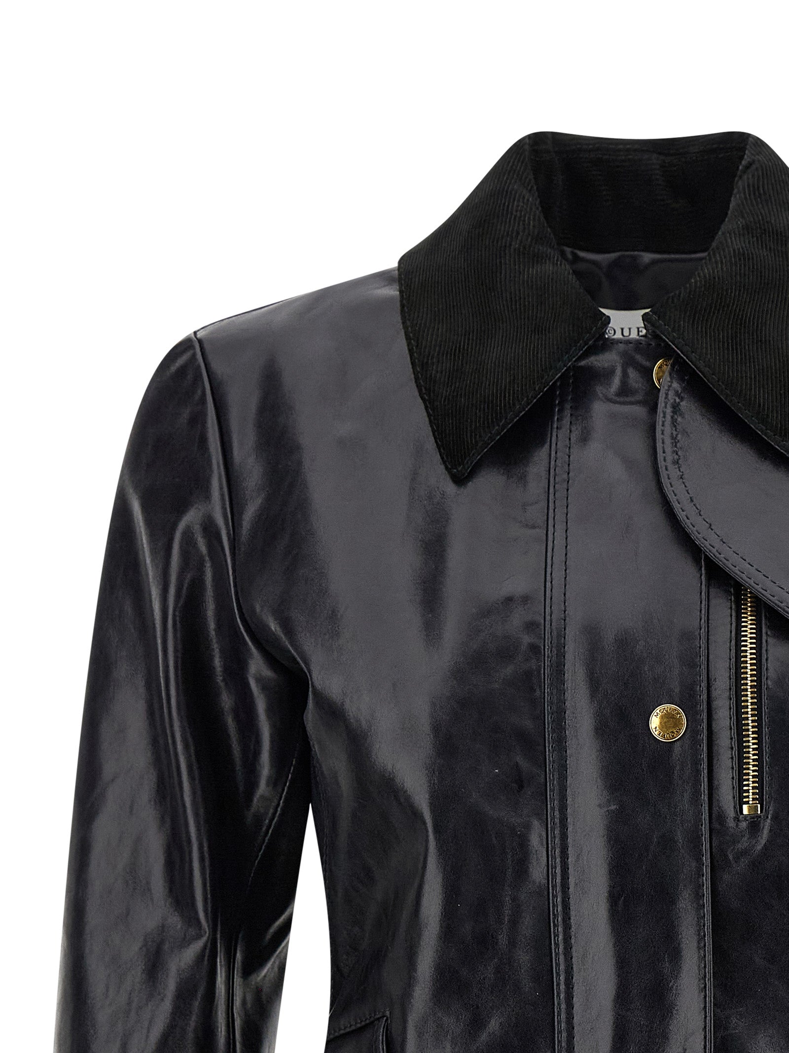 MCQUEEN - MCQUEEN - Leather jacket - Women’s Outerwear