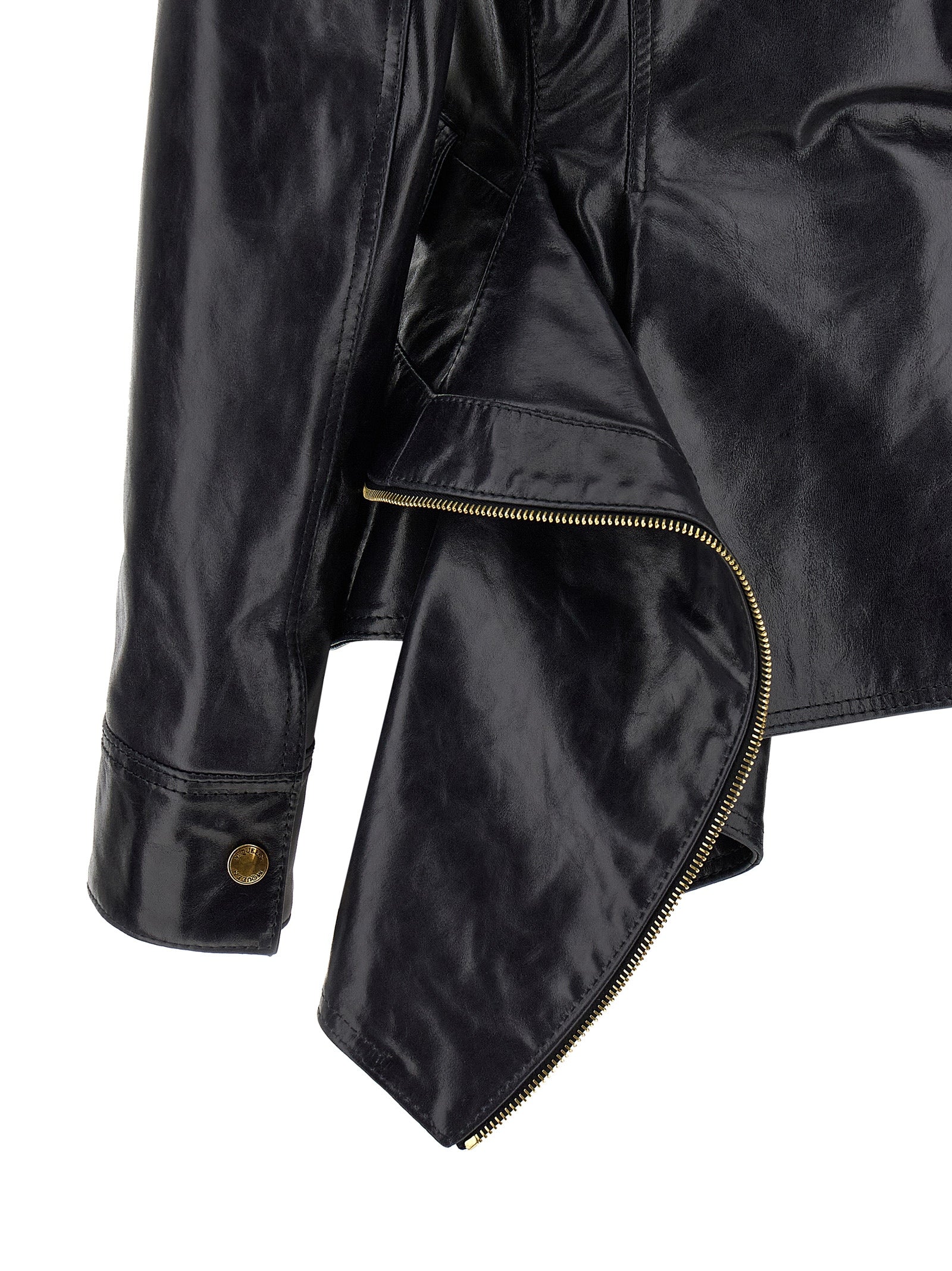 MCQUEEN - MCQUEEN - Leather jacket - Women’s Outerwear
