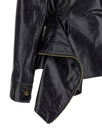 MCQUEEN - MCQUEEN - Leather jacket - Women’s Outerwear