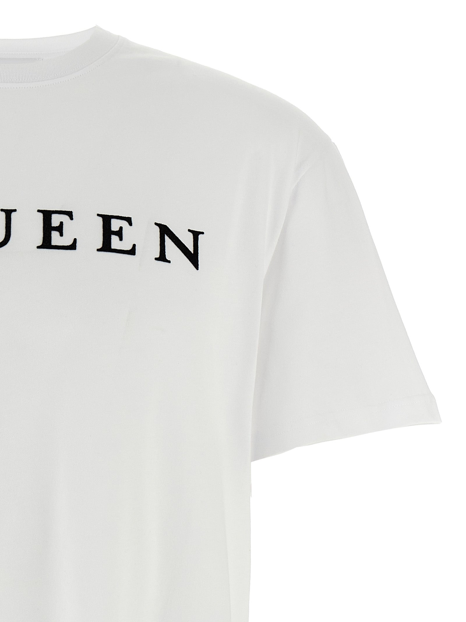 MCQUEEN - MCQUEEN - Flocked ’McQueen’ T-shirt - Men’s Tops