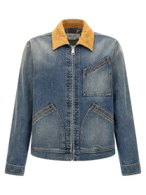 MCQUEEN - MCQUEEN - Suede denim jacket - Men’s Outerwear