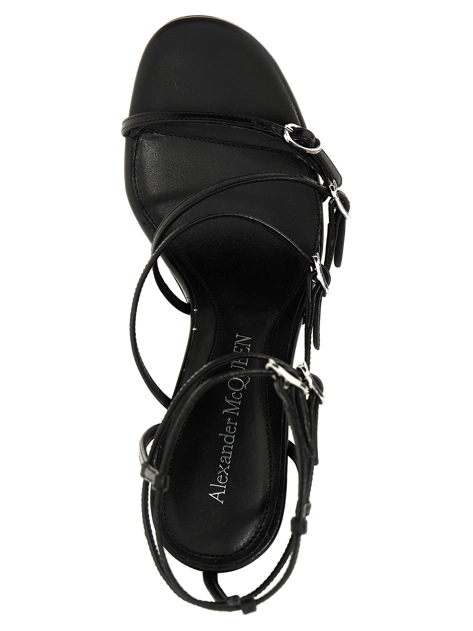 MCQUEEN - MCQUEEN - Strap leather sandals - Women’s Shoes