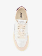 AUTRY Men's Medalist Leather and Suede Sneakers White, view 5