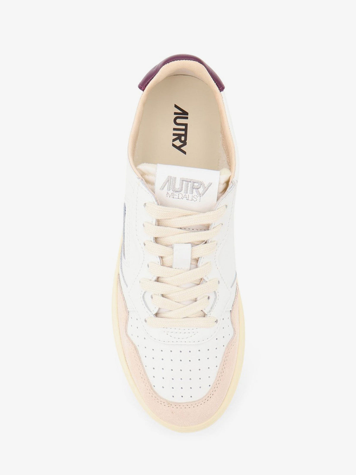 AUTRY Men's Medalist Leather and Suede Sneakers White, view 5