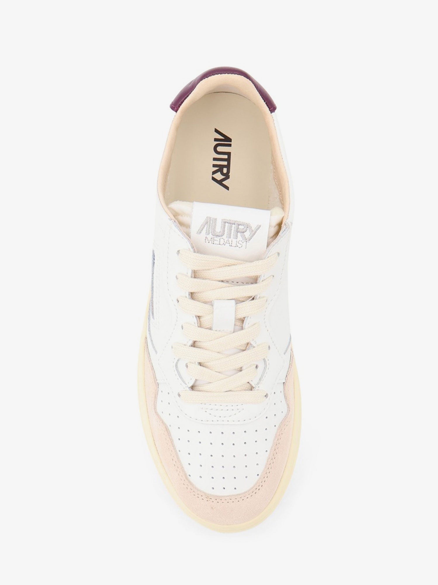 AUTRY Men's Medalist Leather and Suede Sneakers White