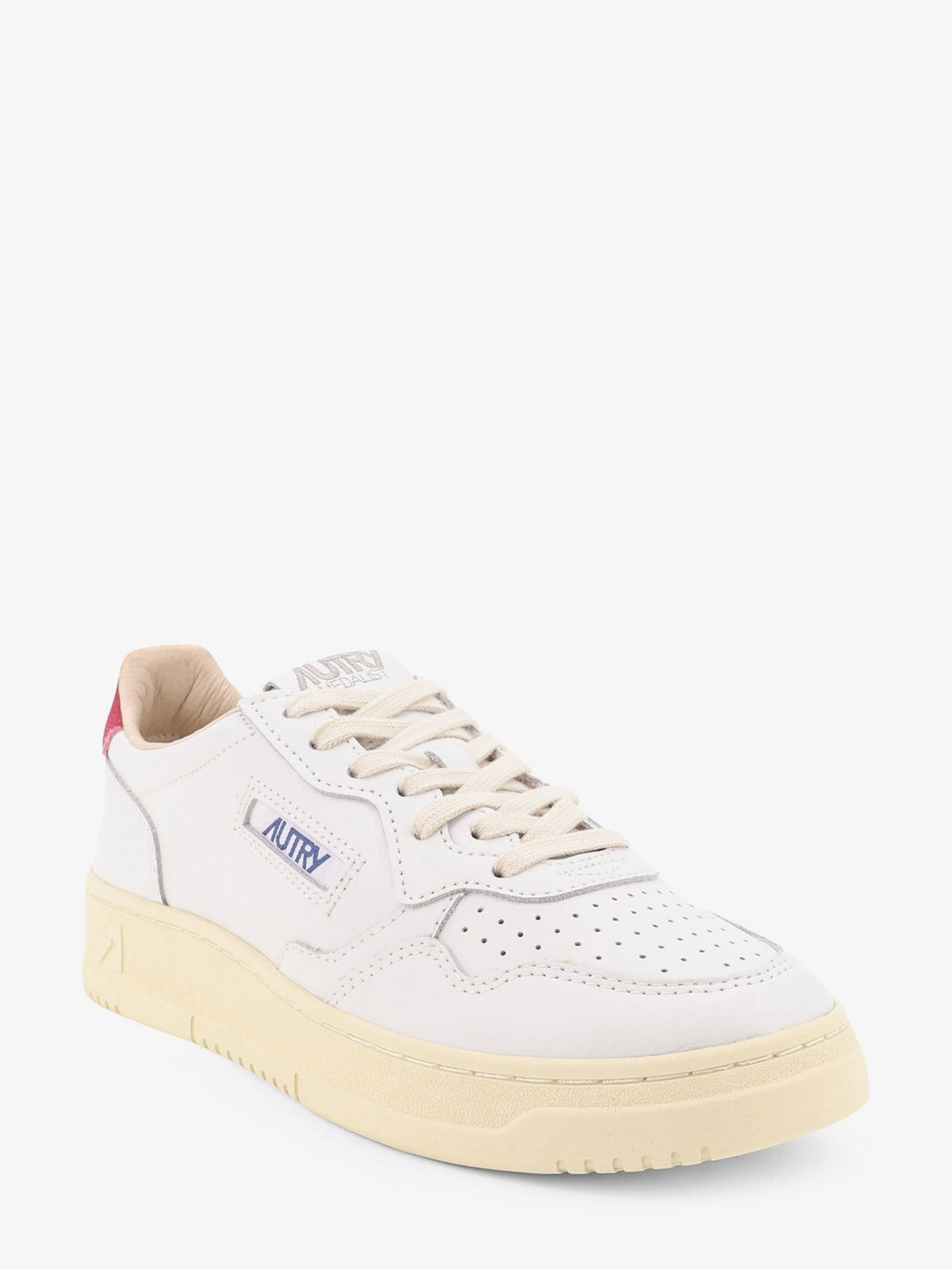AUTRY Women's Medalist Low Sneakers in Leather and Suede White, view 2