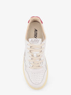 AUTRY Women's Medalist Low Sneakers in Leather and Suede White, view 5