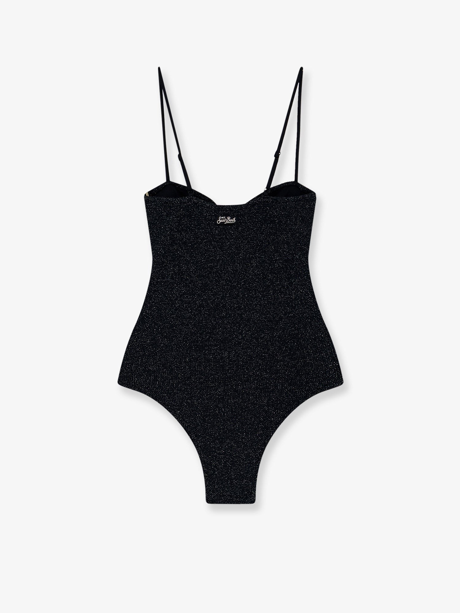 Mc2 Saint Barth Women's Medea One Piece Lurex Fabric Swimsuit Blue