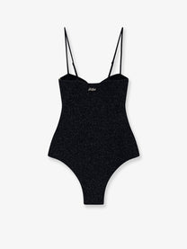 Mc2 Saint Barth Women's Medea One Piece Lurex Fabric Swimsuit Blue