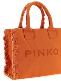 Pinko Medium Beach Shopping Bag Orange