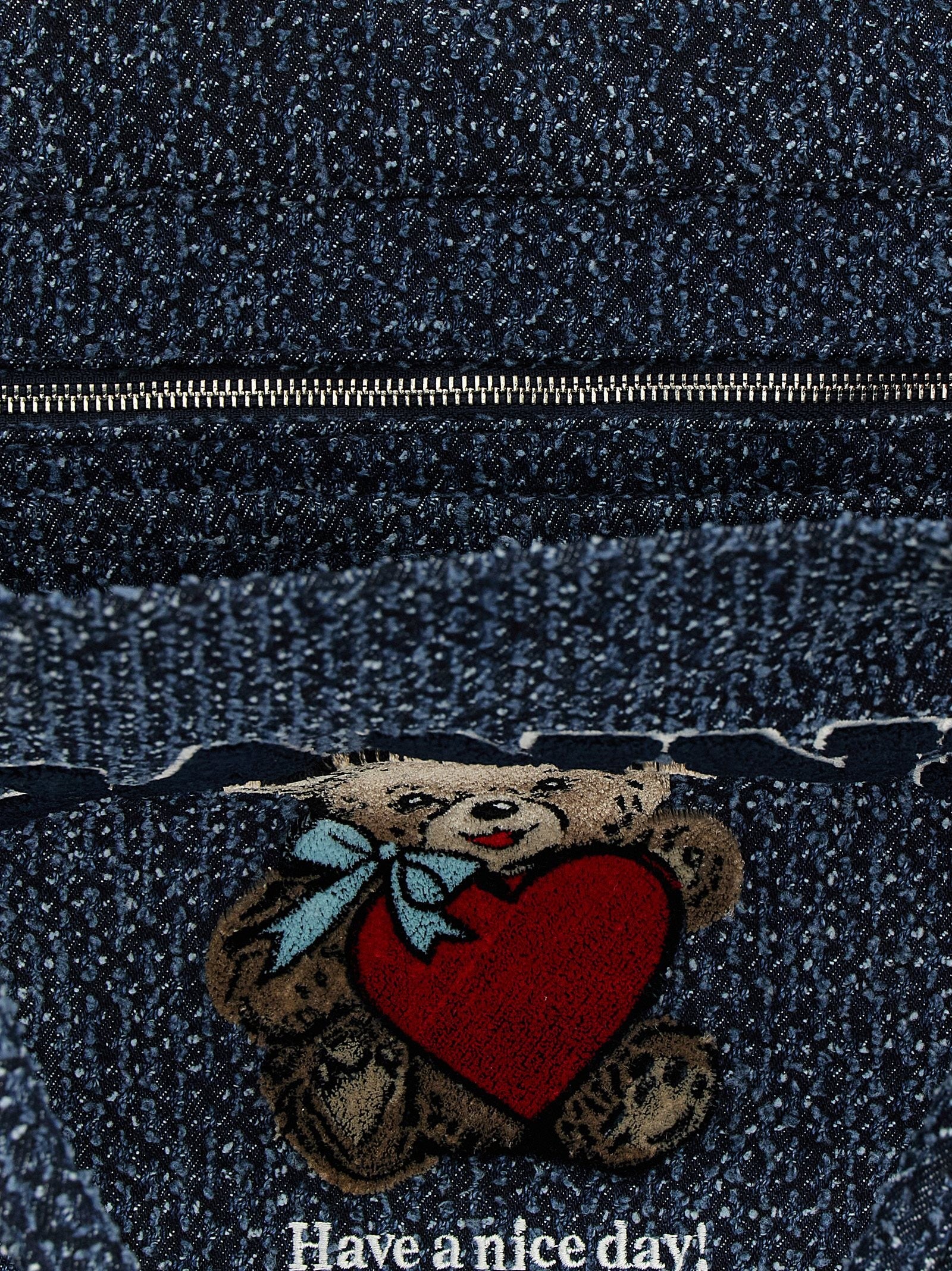 Ganni Medium Bear Shopping Bag Blue