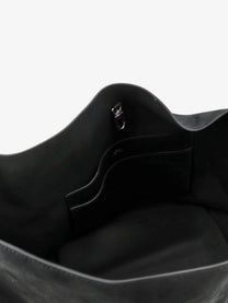 Toteme Women's Medium Belted Suede Shoulder Bag Black