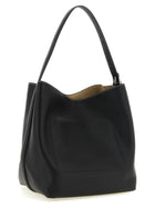 Toteme Women's Medium Belted Hammered Leather Shouder Bag Black, view 2