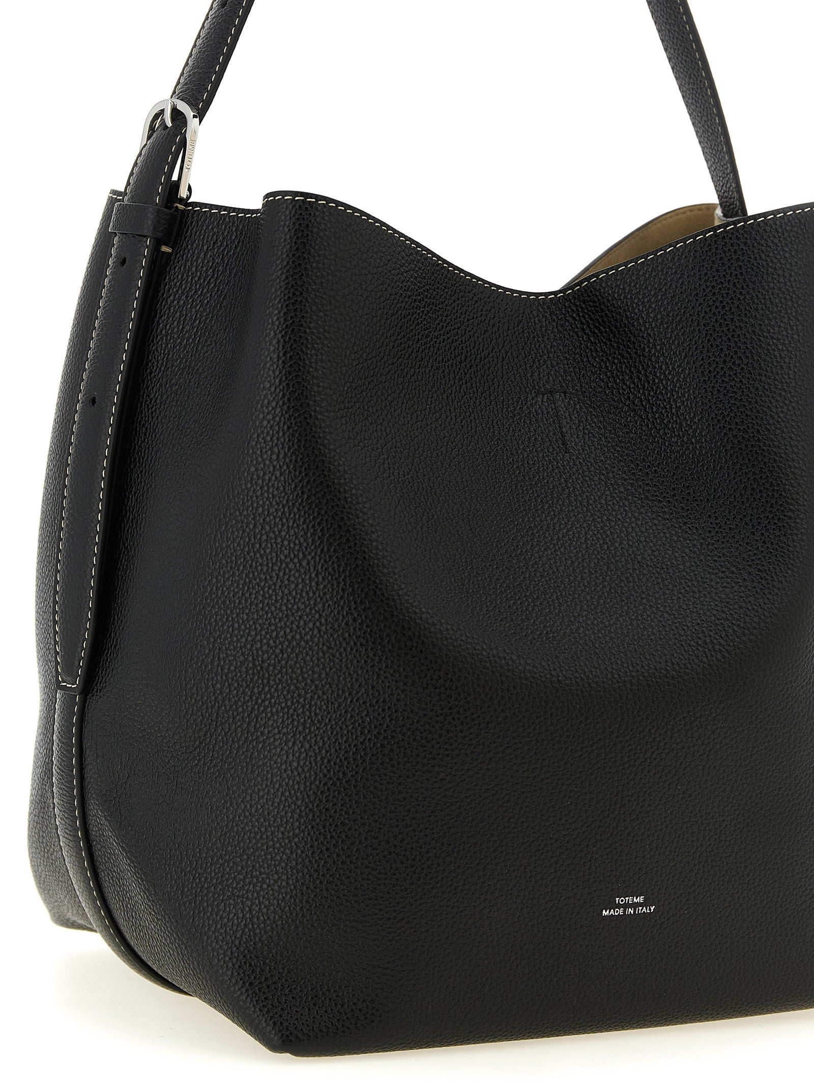 Toteme Medium Belted Tote Shoulder Bag Black