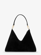Toteme Women's Medium Bevel Suede Shoulder Bag Black, view 2