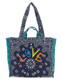 CALL IT BY YOUR NAME Medium Cabas Shopping Bag Blue