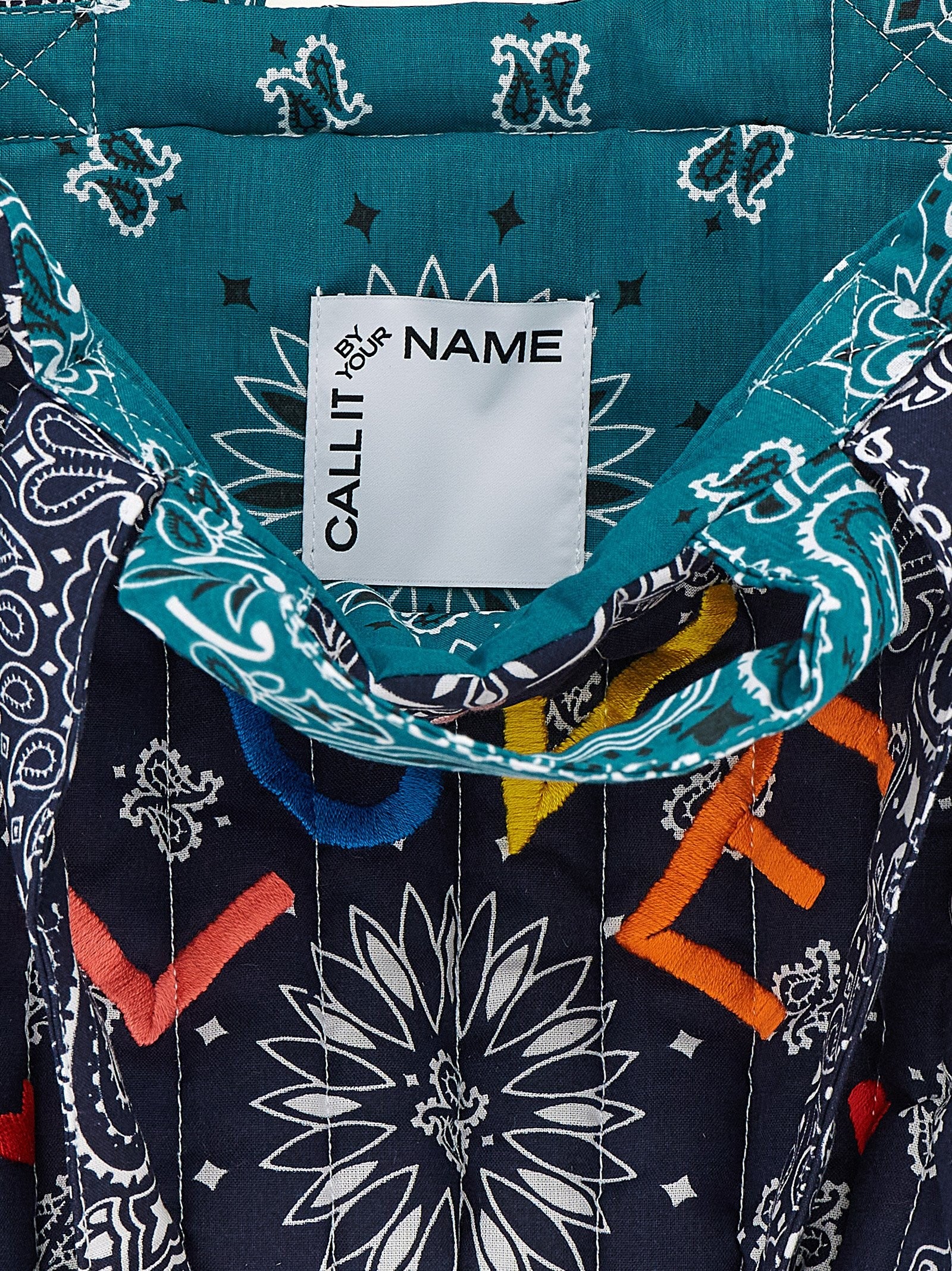 CALL IT BY YOUR NAME Medium Cabas Shopping Bag Blue