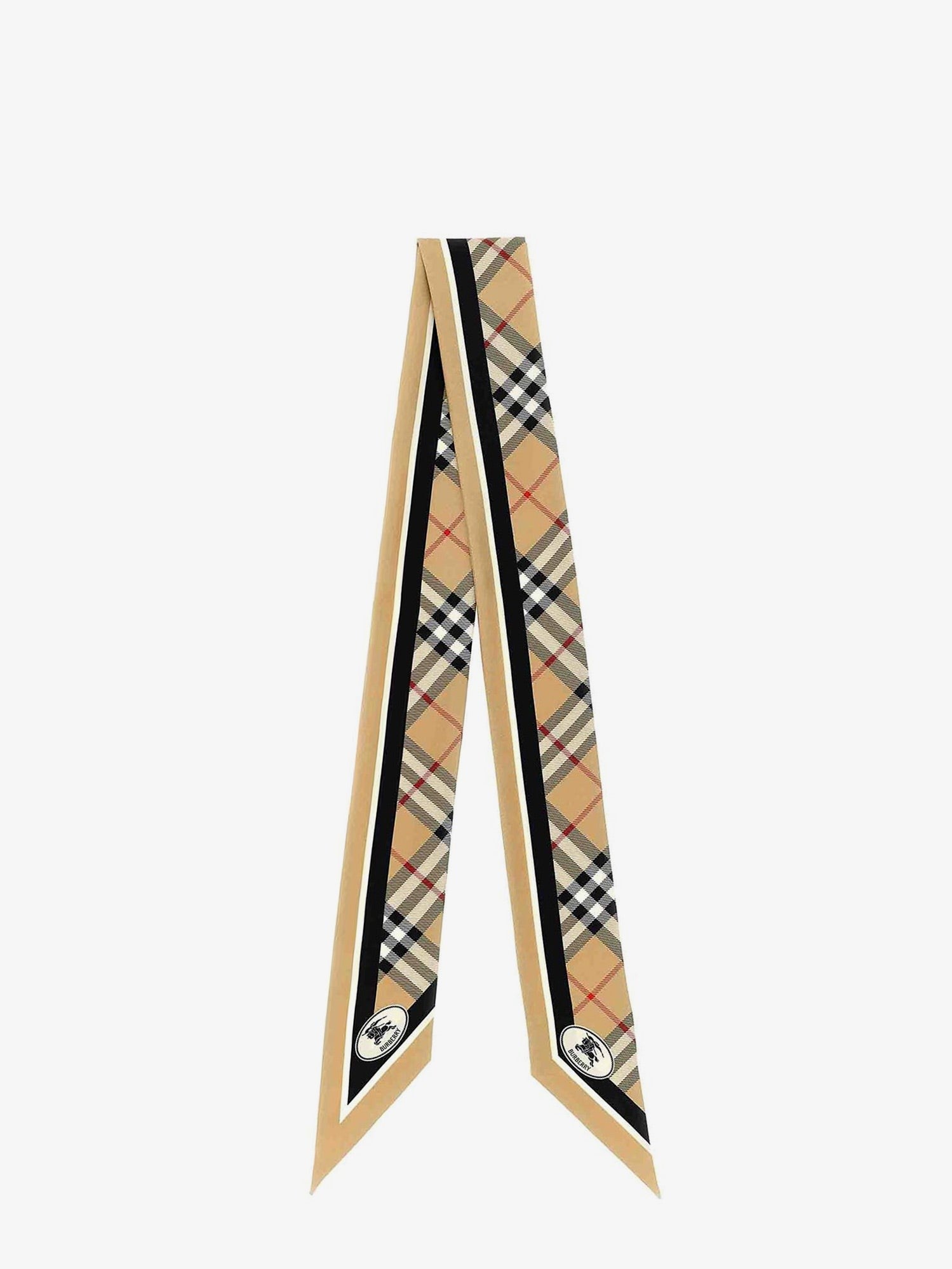 Burberry Women's Medium Check Silk Bandeau Beige