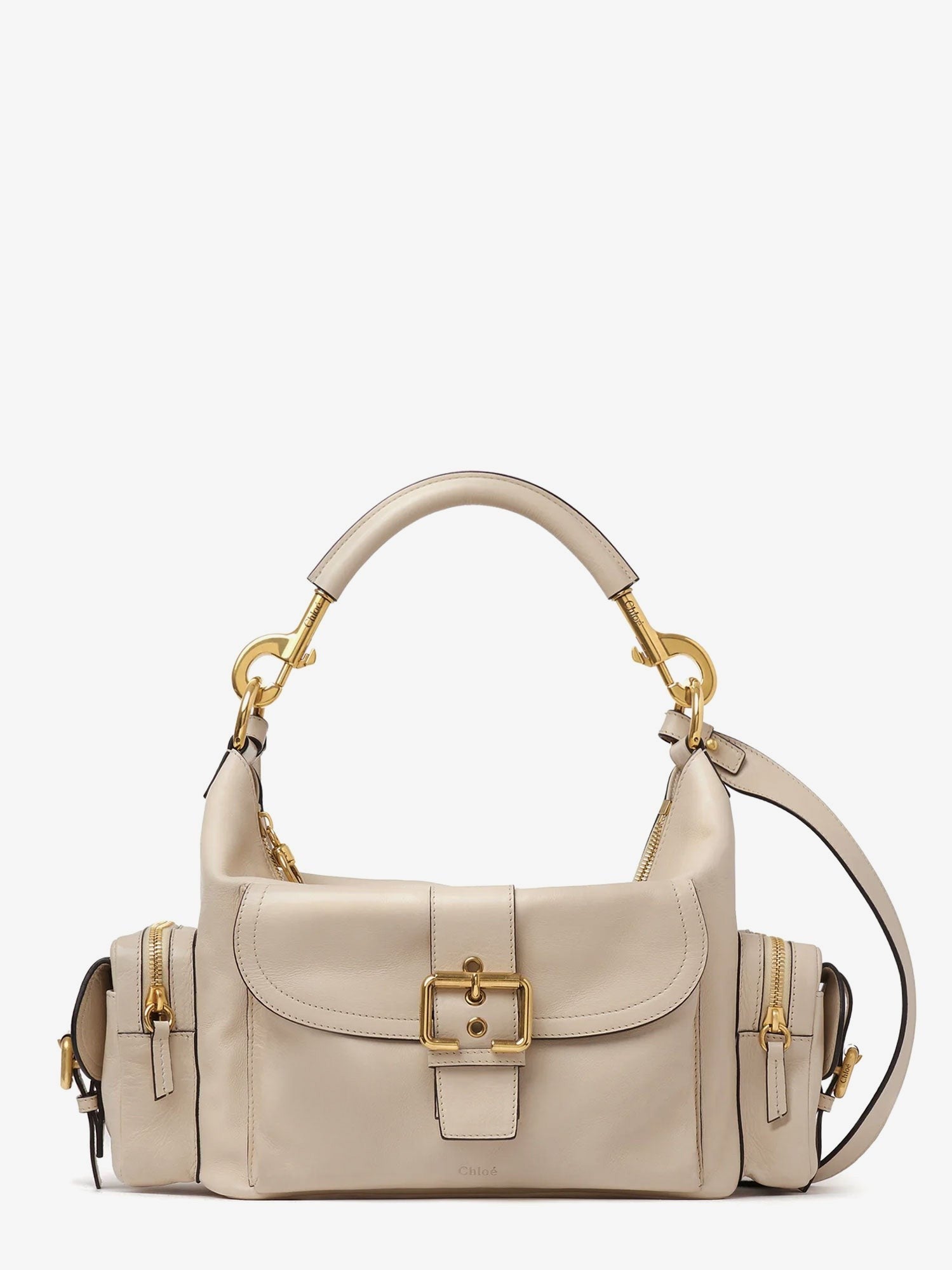 Chloé Women's Medium Double Carry Leather Shoulder Bag Brown
