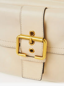 Chloé Women's Medium Double Carry Leather Shoulder Bag Beige