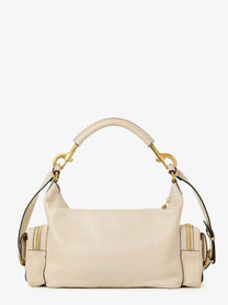 Chloé Women's Medium Double Carry Leather Shoulder Bag Beige