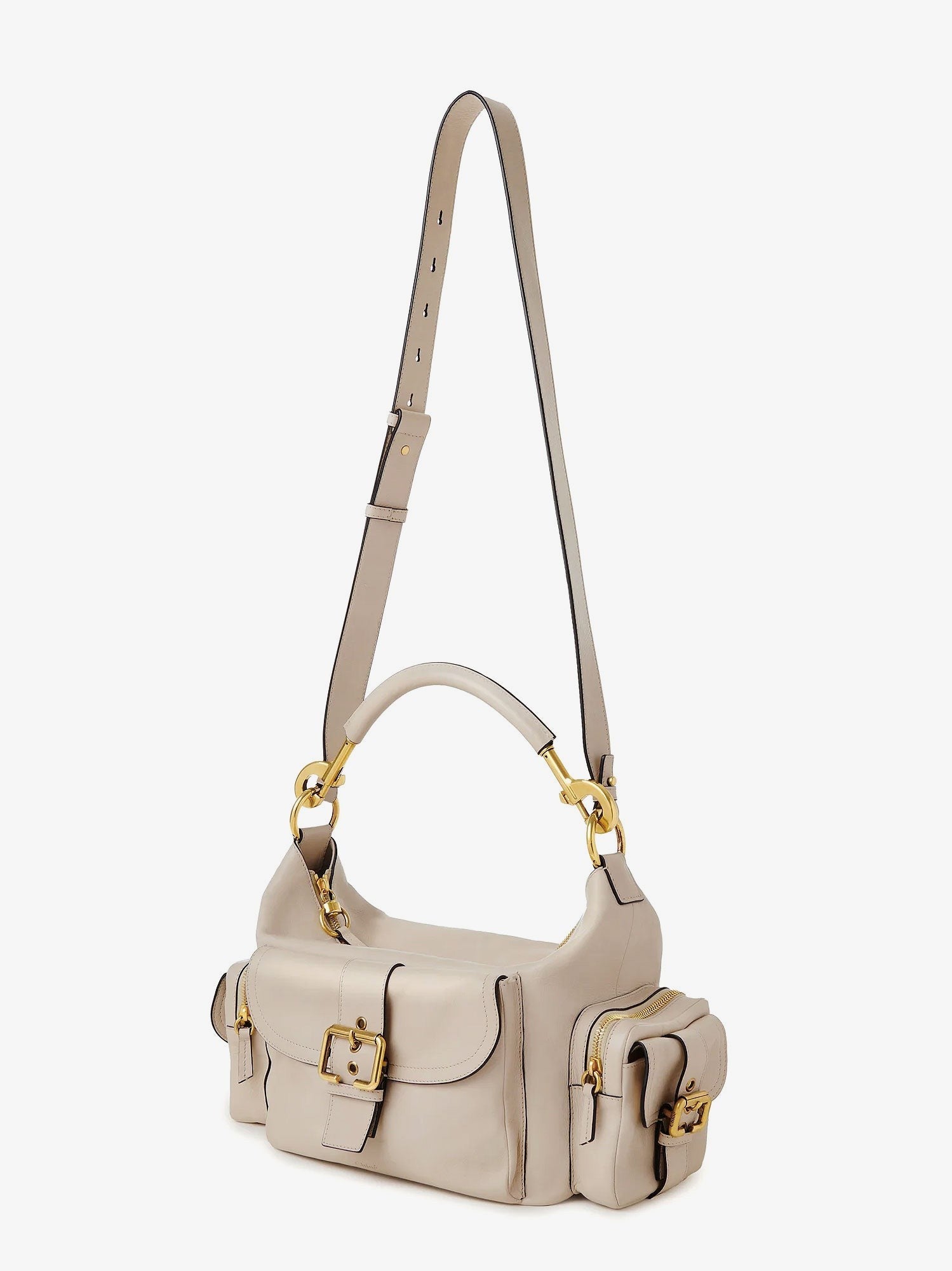 Chloé Women's Medium Double Carry Leather Shoulder Bag Brown