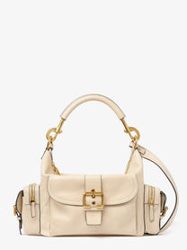 Chloé Women's Medium Double Carry Leather Shoulder Bag Beige